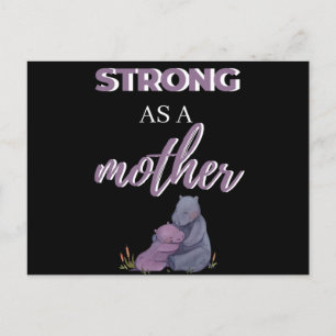 Strong As A Mother Holiday Postcard