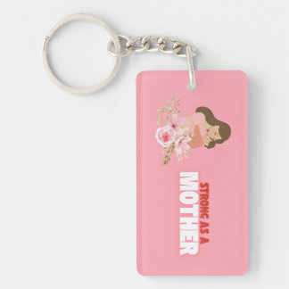 Strong as a Mother – Mum Floral Keychain