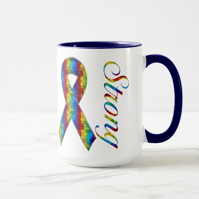 Strong Autism Ringer Mug (Right)