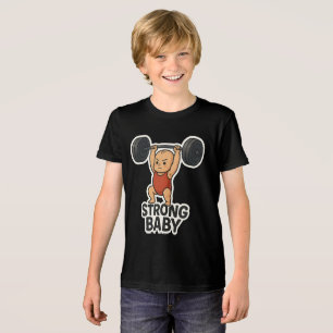 Strong Baby Lifting Weights Sticker Tri-Blend Shirt