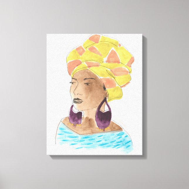 Strong & Beautiful Lady Canvas Print (Front)