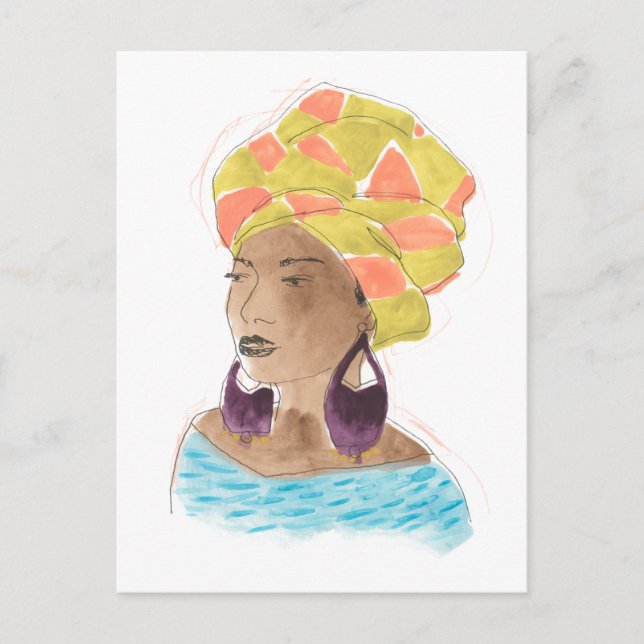 Strong & Beautiful Lady Postcard (Front)