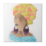 Strong & Beautiful Lady Tile<br><div class="desc">Strong & Beautiful IV by June Erica Vess. | 144375Z</div>