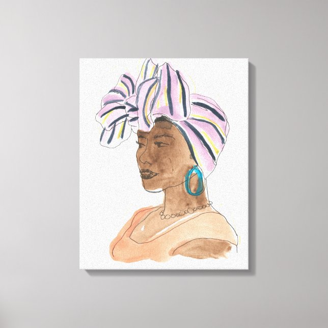 Strong & Beautiful Woman Canvas Print (Front)