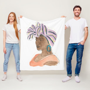 Strong & Beautiful Woman Fleece Blanket