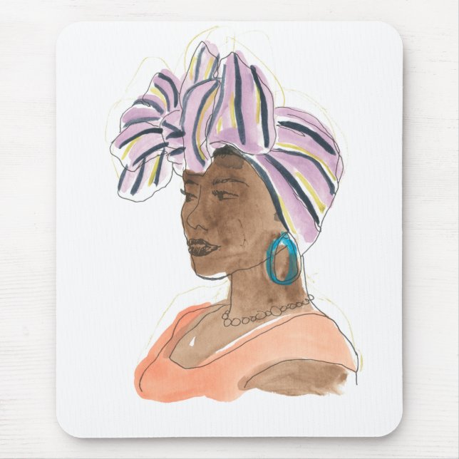 Strong & Beautiful Woman Mouse Mat (Front)