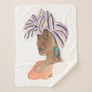 Strong & Beautiful Woman Sherpa Blanket