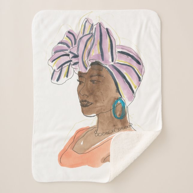 Strong & Beautiful Woman Sherpa Blanket (Front)