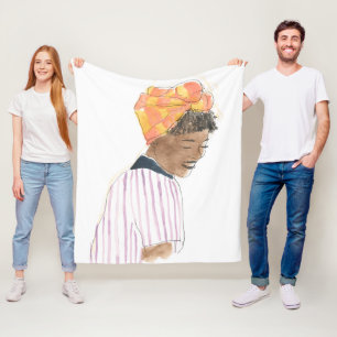 Strong & Beautiful Woman Smiling Fleece Blanket