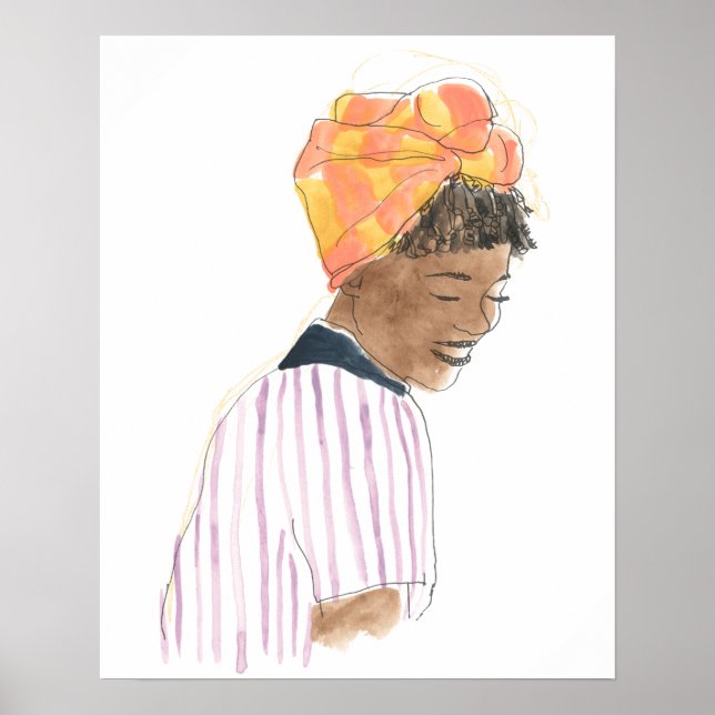 Strong & Beautiful Woman Smiling Poster (Front)