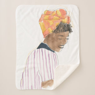 Strong & Beautiful Woman Smiling Sherpa Blanket