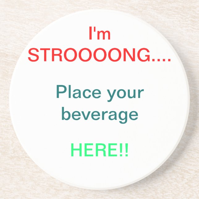 STRONG Beverage Holder Coaster (Front)