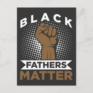Strong Black Father Matter Black History Afro Dad Postcard