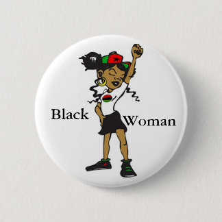 Strong Black Woman 6 Cm Round Badge