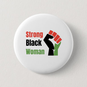 Strong Black Woman 6 Cm Round Badge