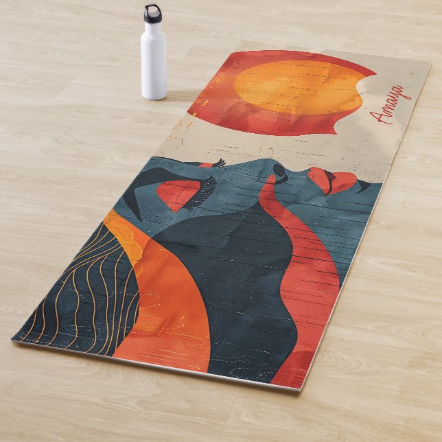 Strong Black Woman Custom Name Yoga Mat (In Situ)