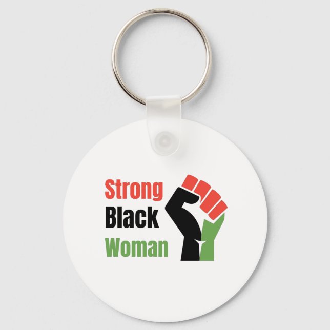 Strong Black Woman  Key Ring (Front)