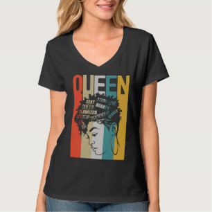 Strong Black Woman Queen African Afro Melanin Hair T-Shirt