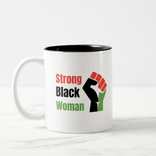 Strong Black Woman Two-Tone Coffee Mug (Left)