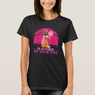 Strong Boxer Dog Tattoo In October We Wear Pink Ha T-Shirt