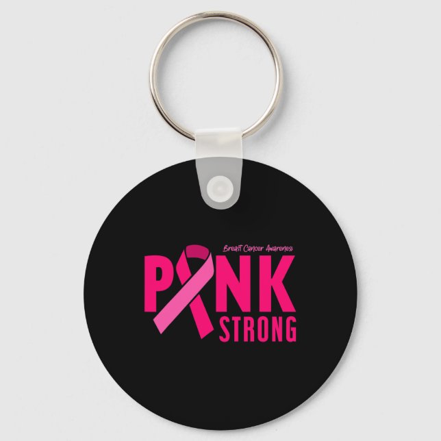 Strong Breast Cancer Awareness  Key Ring (Front)
