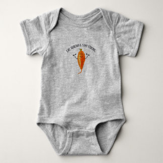 Strong carrot baby bodysuit