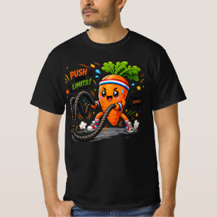 Strong Carrot Battle Ropes Fitness Motivation Masc T-Shirt