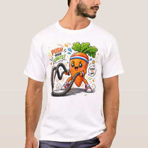 Strong Carrot Battle Ropes Fitness Motivation Masc T-Shirt