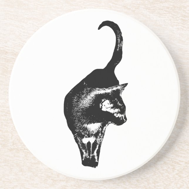 Strong Cat Mark Coaster (Front)