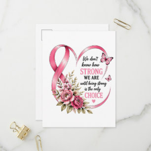 Strong Choice Breast Cancer Awareness Invitation Postcard