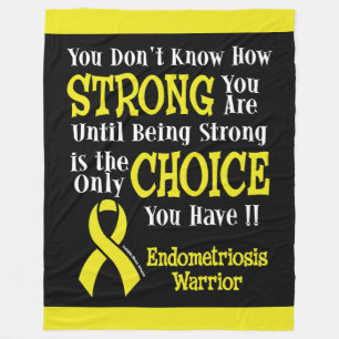 Strong/Choice...Endometriosis Fleece Blanket