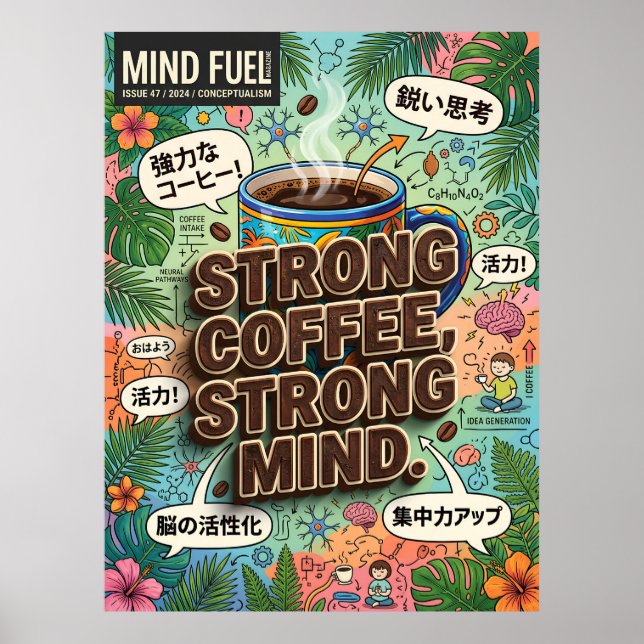 strong coffee strong mind poster (Front)