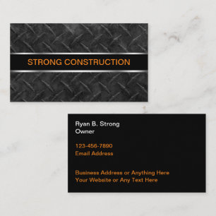 Strong Construction Theme Business Cards