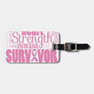 Strong Descriptives Cancer Survivor Luggage Tag