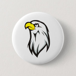 Strong Eagle 6 Cm Round Badge