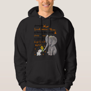 Strong Elephant Leukaemia Mum Twice The Love Hoodie