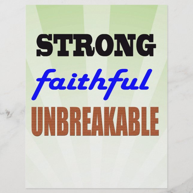 Strong Faithful Unbreakable (Front)