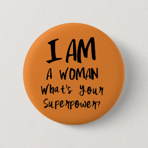 Strong Female Girl Power 6 Cm Round Badge