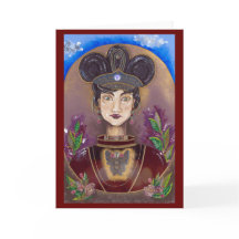 Strong Female Leader Chieftess Magnolia Blank Card