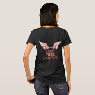Strong Fierce Unstoppable Blush Pink Gym Quote T-Shirt