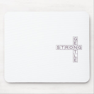 STRONG&GENTLE (white) mouse pad