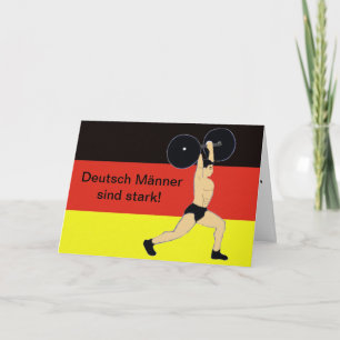 Strong German men birthday Card