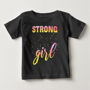 Strong Girl Pastel Star Baby T-Shirt