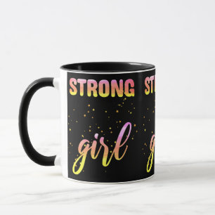 Strong Girl Pastel Star Mug
