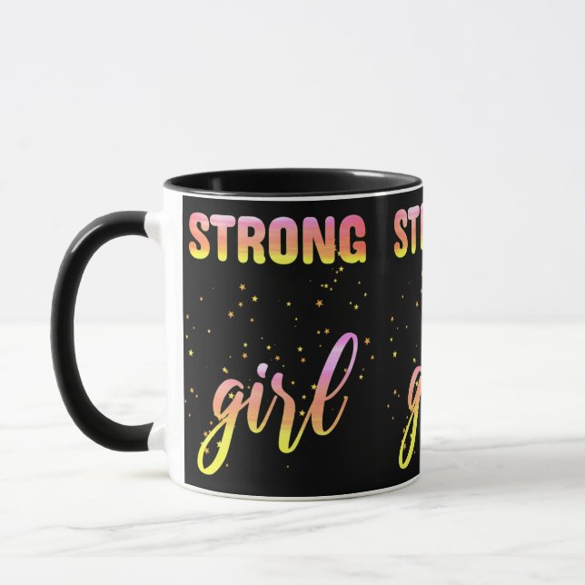 Strong Girl Pastel Star Mug (Left)