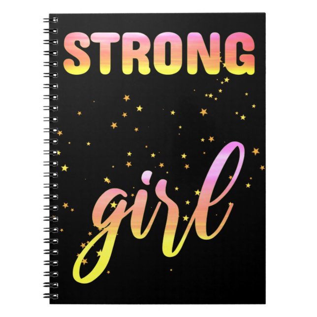 Strong Girl Pastel Star Notebook (Front)