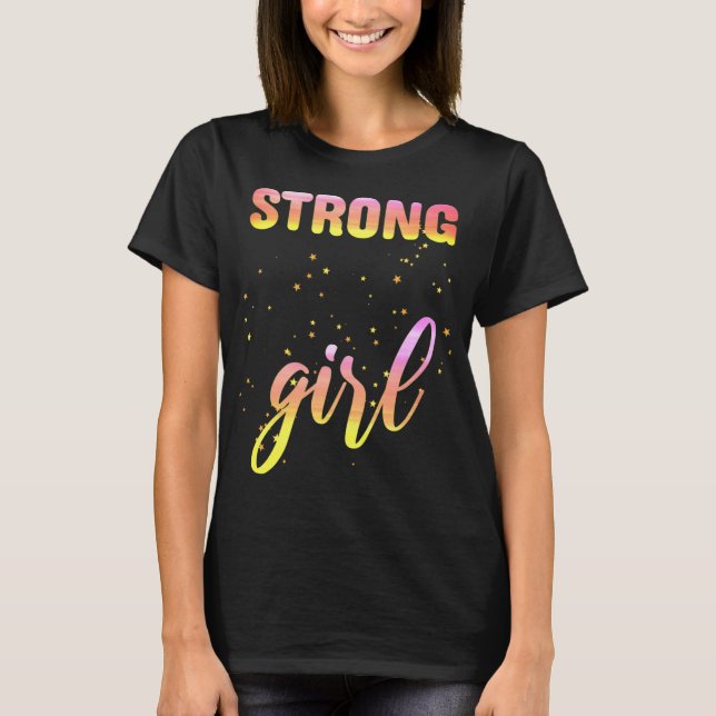 Strong Girl Pastel Star T-Shirt (Front)