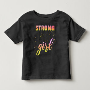 Strong Girl Pastel Star Toddler T-Shirt