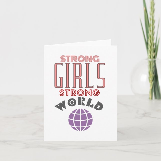 Strong Girls Strong World, Feminst Card (Front)