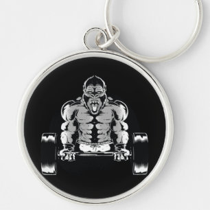 Strong Gorilla Pumps Muscles Key Ring
